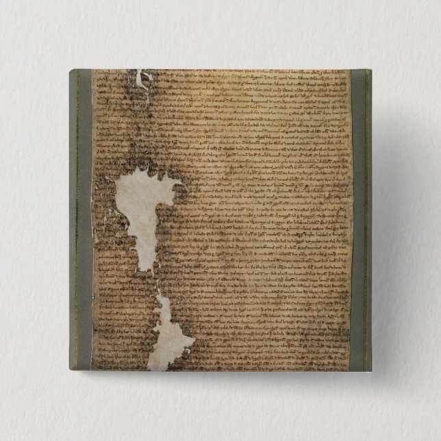 Chapa Cuadrada La Carta Magna de libertades, tercera versión (Anverso)
