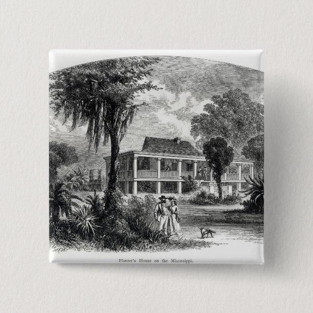 Chapa Cuadrada La casa del plantador en el Mississippi (Anverso)