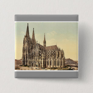 Chapa Cuadrada La catedral, lado, Colonia, el Rin, Alemania r