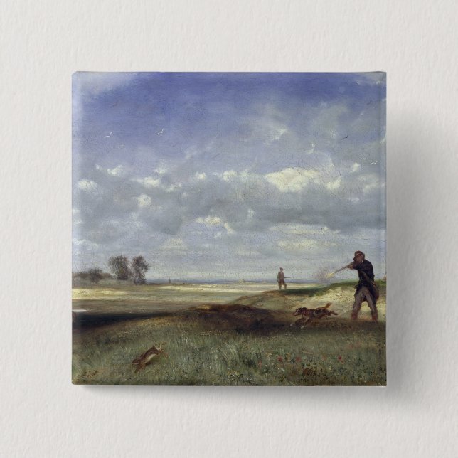 Chapa Cuadrada La caza, 1847 (Anverso)