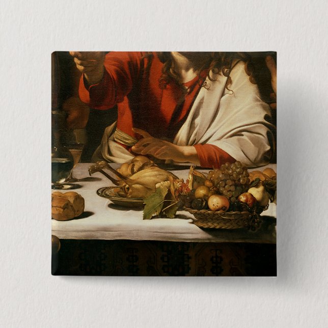 Chapa Cuadrada La cena en Emmaus, 1601 (Anverso)