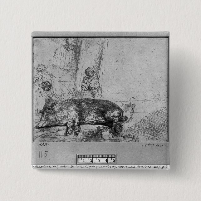 Chapa Cuadrada La cerda, 1643 (Anverso)