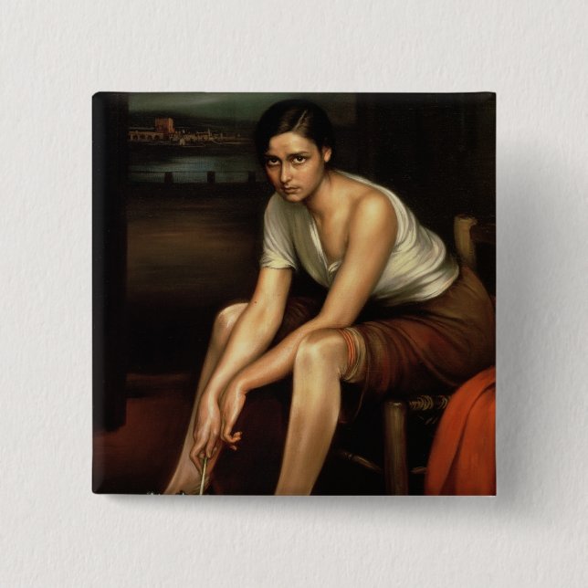 Chapa Cuadrada La chica joven de fascinación (Anverso)