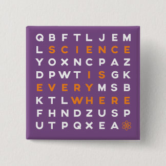 Chapa Cuadrada La ciencia del Pin del rompecabezas de la palabra