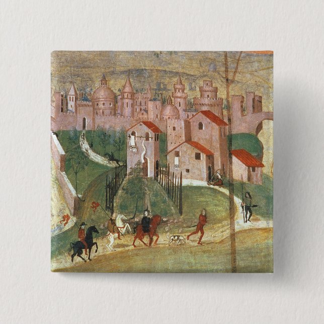 Chapa Cuadrada La ciudad de Prato (fresco) (Anverso)