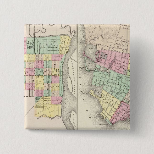 Chapa Cuadrada La ciudad de Savannah Georgia (Anverso)