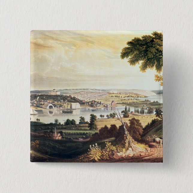 Chapa Cuadrada La ciudad de Washington más allá de la marina de (Anverso)