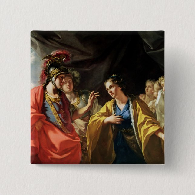 Chapa Cuadrada La clemencia de Alexander el grande (Anverso)