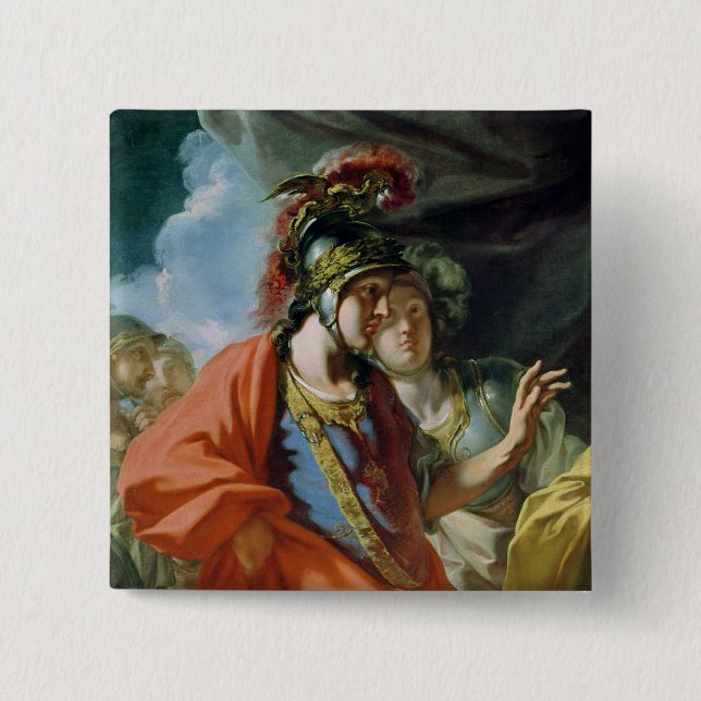 Chapa Cuadrada La clemencia de Alexander el grande (Anverso)
