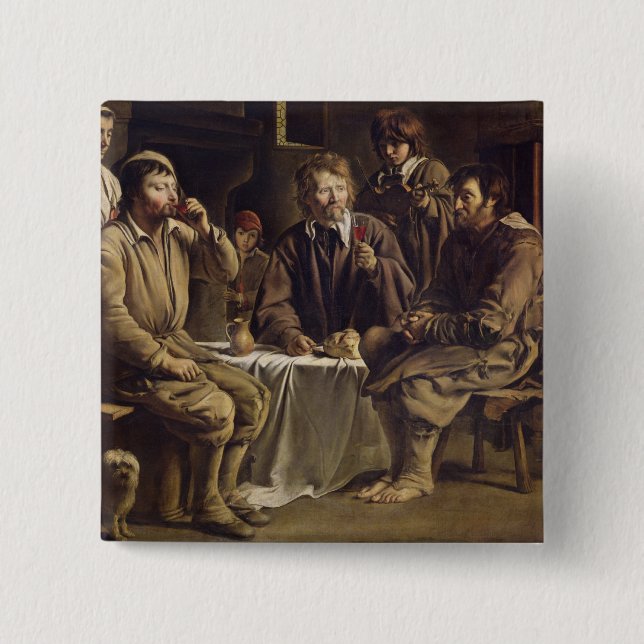 Chapa Cuadrada La comida del campesino, 1642 (Anverso)