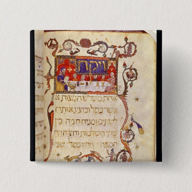 Chapa Cuadrada La comida del Passover, España septentrional (Anverso)