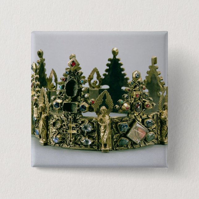 Chapa Cuadrada La corona de St. Louis, siglo XIII (plata-cerda (Anverso)