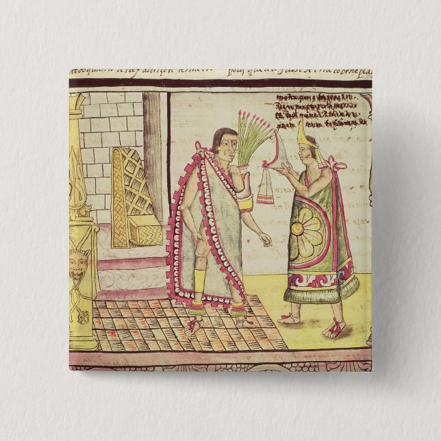 Chapa Cuadrada La coronación de Montezuma II (Anverso)