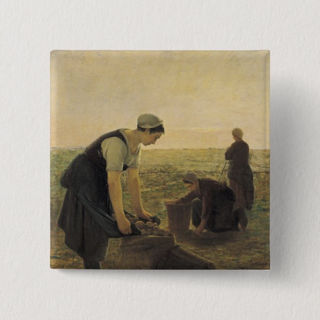 Chapa Cuadrada La cosecha de la patata (Anverso)