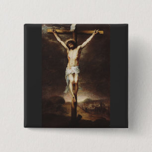 Chapa Cuadrada La Crucifixión por Bartolome Esteban Murillo