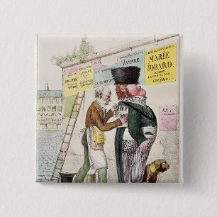 Chapa Cuadrada La diversión de un pegatina de Bill, 1820