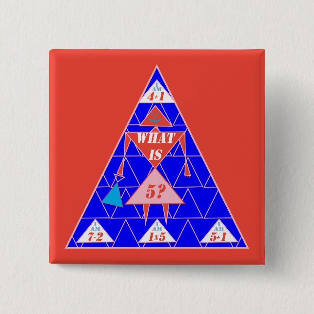 Chapa Cuadrada La edad del triángulo-botón-geométrico-5 (Anverso)