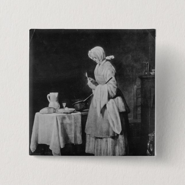 Chapa Cuadrada La enfermera atenta, c.1738 (Anverso)