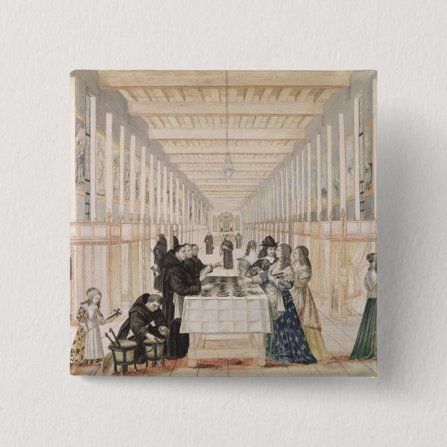 Chapa Cuadrada La enfermería de hermanas de la caridad durante a (Anverso)