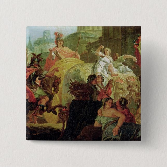 Chapa Cuadrada La entrada de Alexander el grande (Anverso)