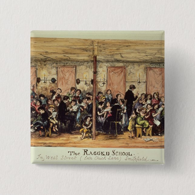Chapa Cuadrada La escuela desigual, calle del oeste, Smithfield (Anverso)