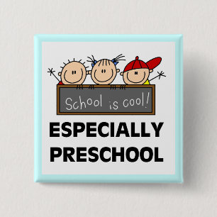 Chapa Cuadrada La escuela preescolar es camisetas y regalos