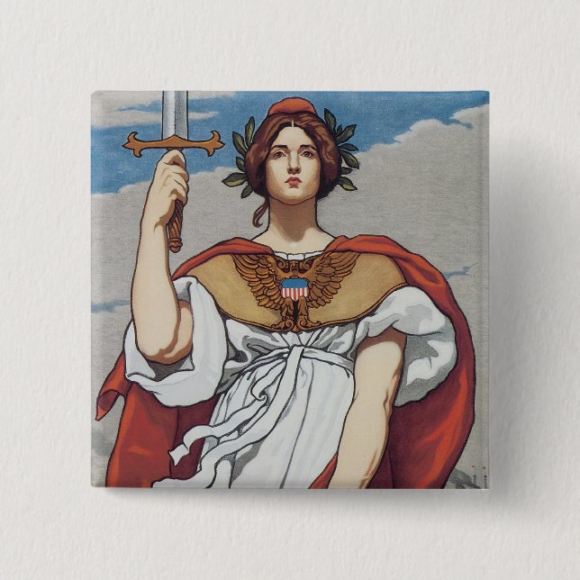 Chapa Cuadrada La espada está dibujada, la marina la sostiene (Anverso)