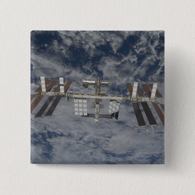 Chapa Cuadrada La Estación Espacial Internacional 12 (Anverso)