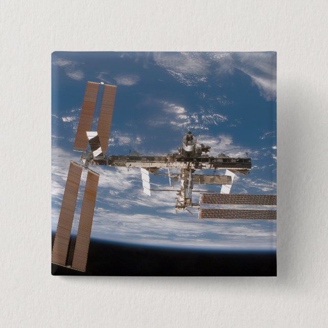 Chapa Cuadrada La Estación Espacial Internacional 17 (Anverso)