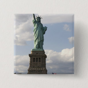 Chapa Cuadrada La Estatua de la Libertad en la Isla de la Liberta