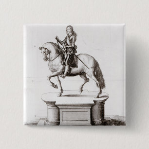 Chapa Cuadrada La estatua de rey Charles en la cruz de Charing