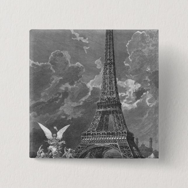 Chapa Cuadrada La exposición del universal de la torre Eiffel (Anverso)