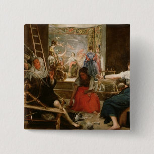 Chapa Cuadrada La fábula del Arachne, o los hilanderos, c.1657