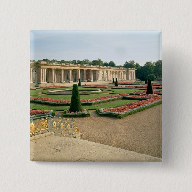 Chapa Cuadrada La fachada del jardín del Trianon magnífico, 1687 (Anverso)