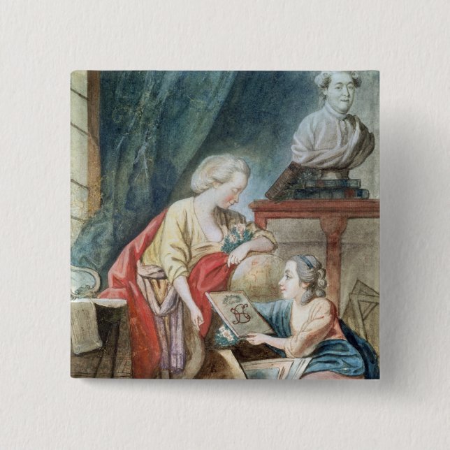 Chapa Cuadrada La familia de Necker en 1780 (Anverso)