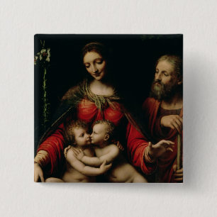 Chapa Cuadrada La familia santa con St. John infantil