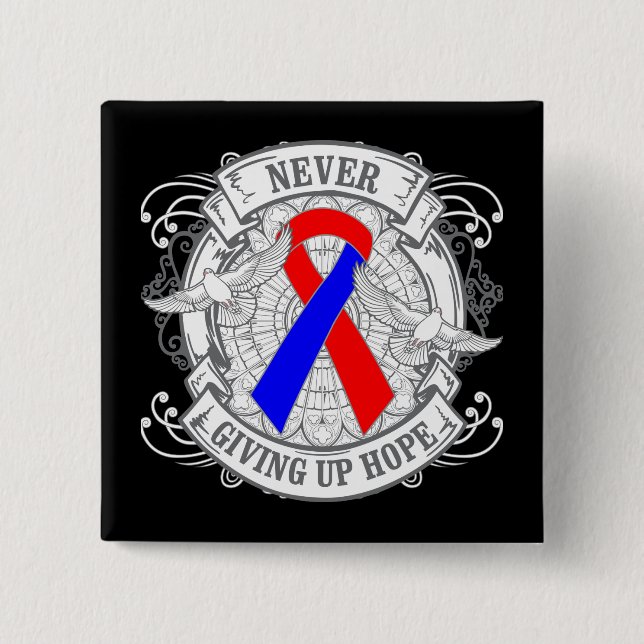 Chapa Cuadrada La Fibrosis Pulmonar Nunca Deja La Esperanza (Anverso)