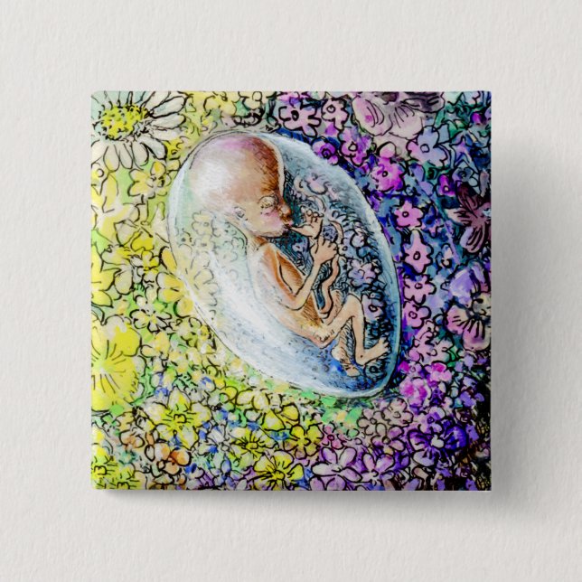 Chapa Cuadrada La Flor Pequeña - detalle (Anverso)