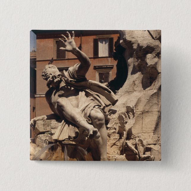 Chapa Cuadrada La fuente de los cuatro ríos (Anverso)