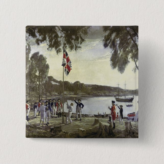 Chapa Cuadrada La fundación de Australia de capitán Arturo (Anverso)