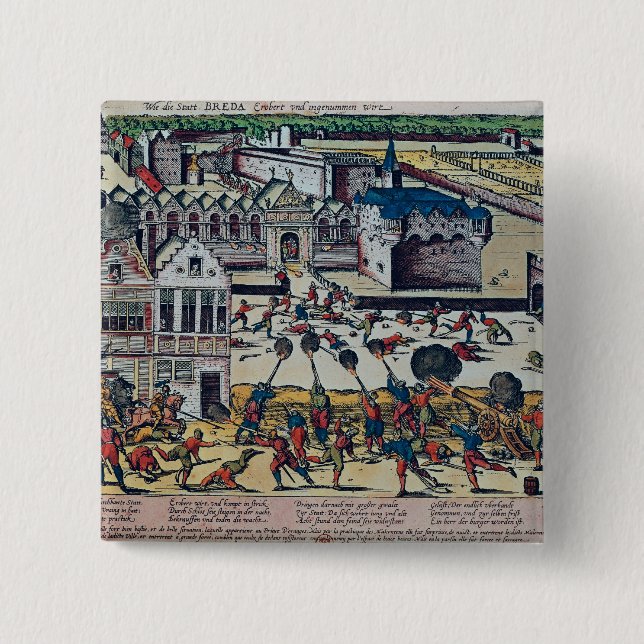 Chapa Cuadrada La furia de Haultepenne en 1581 (Anverso)