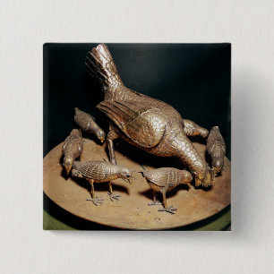 Chapa Cuadrada La gallina de oro y sus polluelos