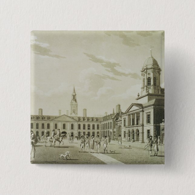 Chapa Cuadrada La gran yarda de la corte, castillo de Dublín, (Anverso)