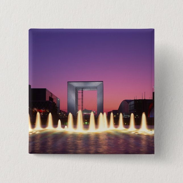 Chapa Cuadrada La Grande Arche, La Defense, París, Francia (Anverso)