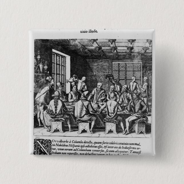 Chapa Cuadrada La historia del huevo de Cristóbal Colón (Anverso)