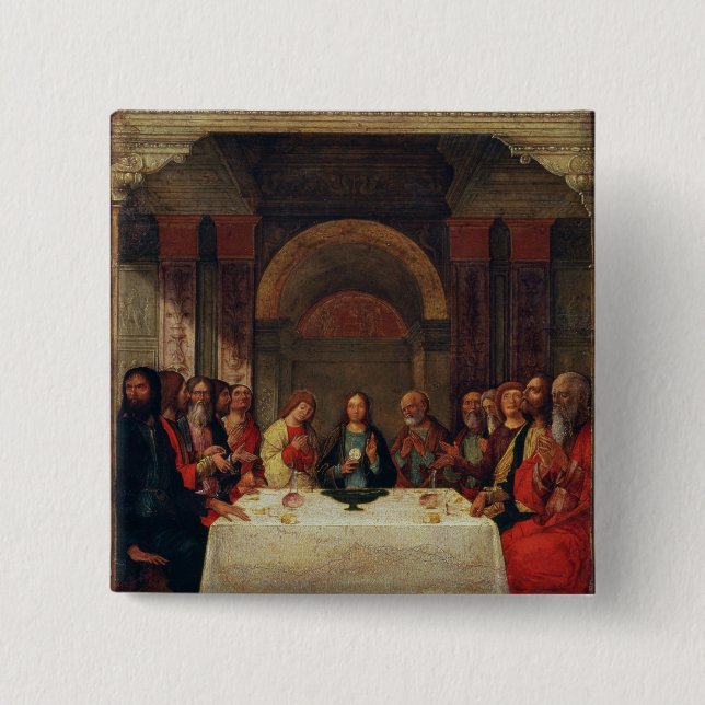 Chapa Cuadrada La institución de la eucaristía, c.1490 (Anverso)