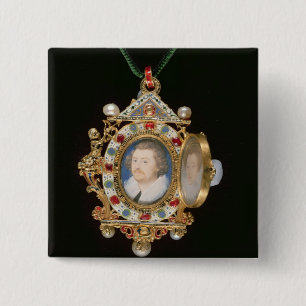 Chapa Cuadrada La joya de Gresley, con los retratos miniatura del