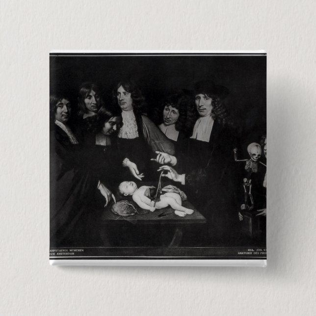 Chapa Cuadrada La lección de la anatomía de profesor Federico (Anverso)