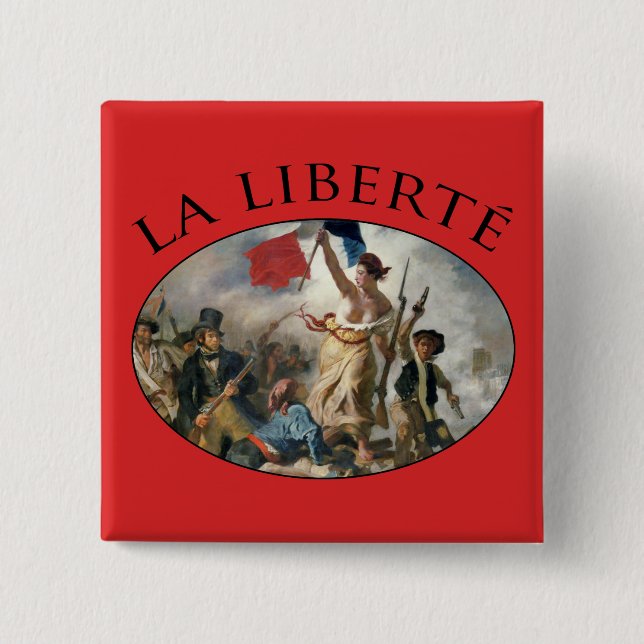 Chapa Cuadrada La libertad guiando al pueblo (Anverso)