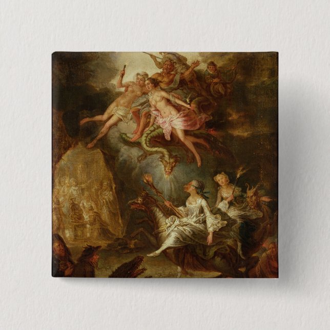 Chapa Cuadrada La llegada en el Sabat (Anverso)